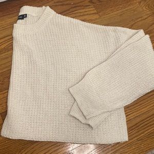 Cream knit cropped sweater